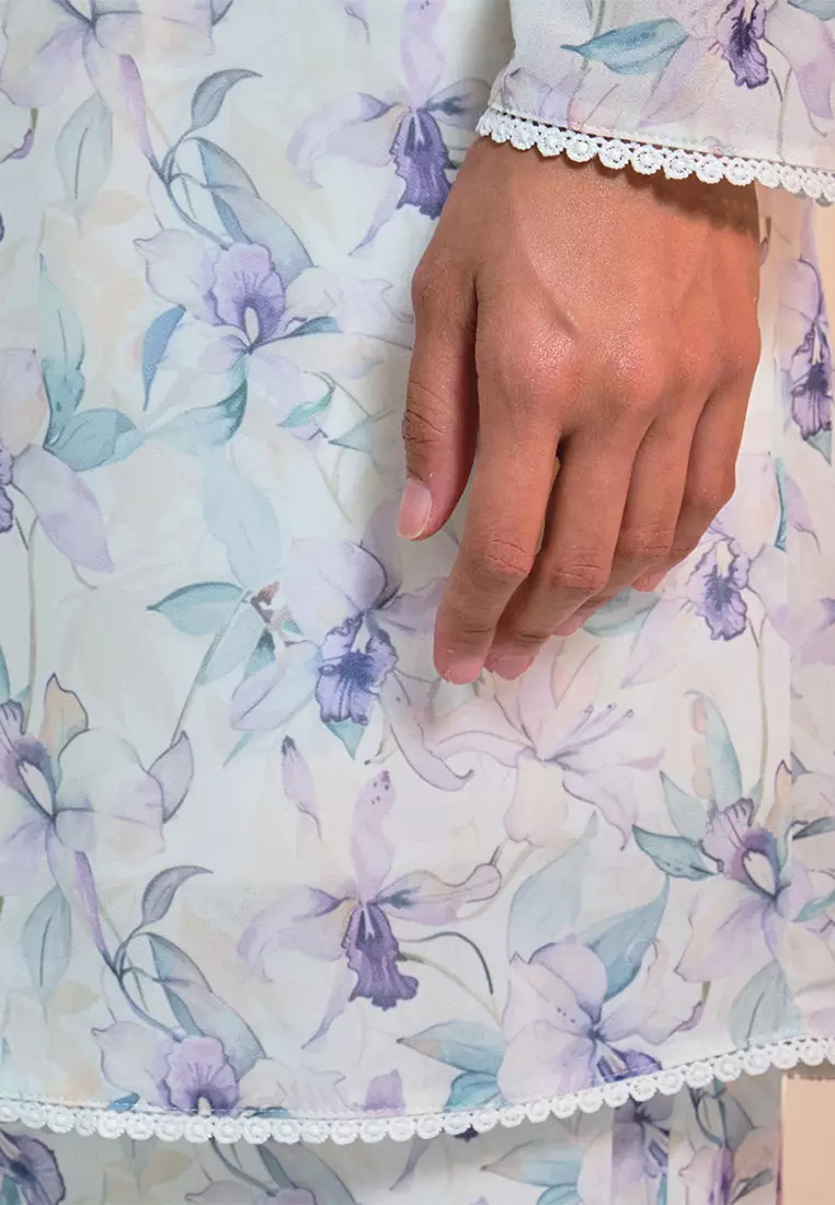 Bulanara Blouse & Skirt - Cream/Violet Orchid