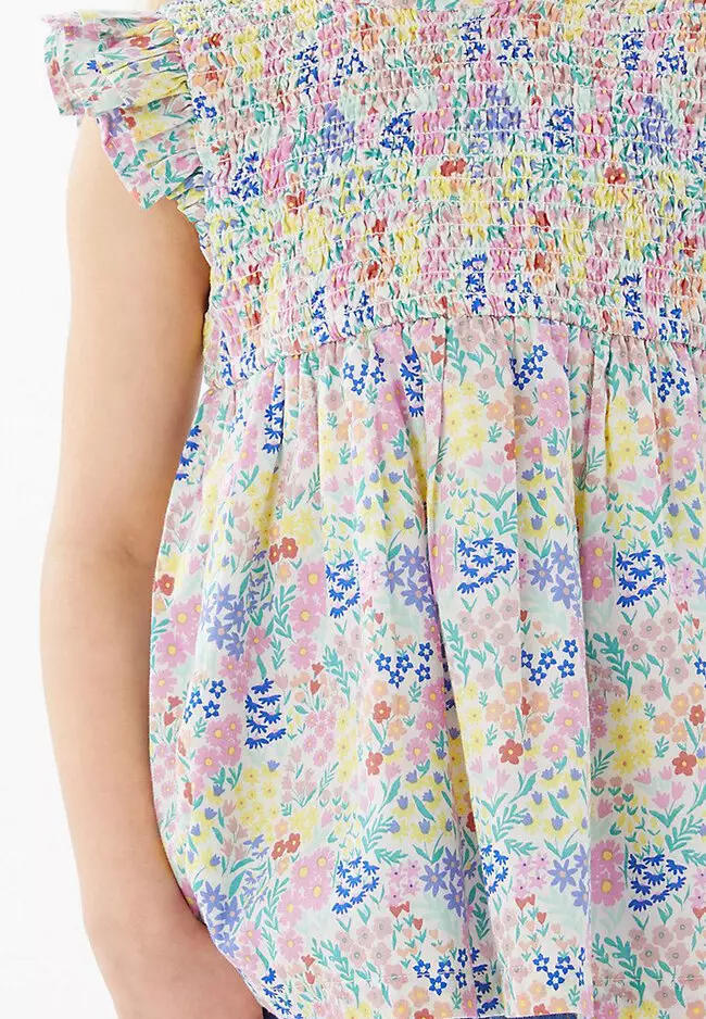 Floral Frill Top