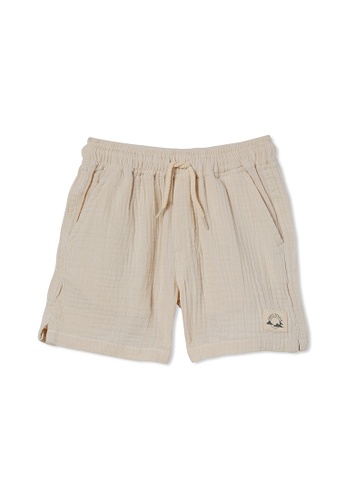 Cotton On Kids beige Los Cabos Shorts 2D302KAB7FA519GS_1
