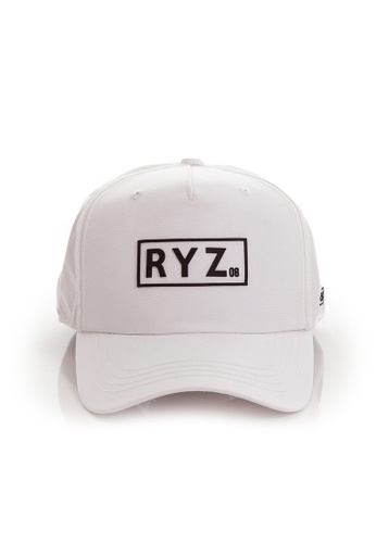 RYZ white RYZ Logo Baseball White Cap. C03D0ACFED5D62GS_1