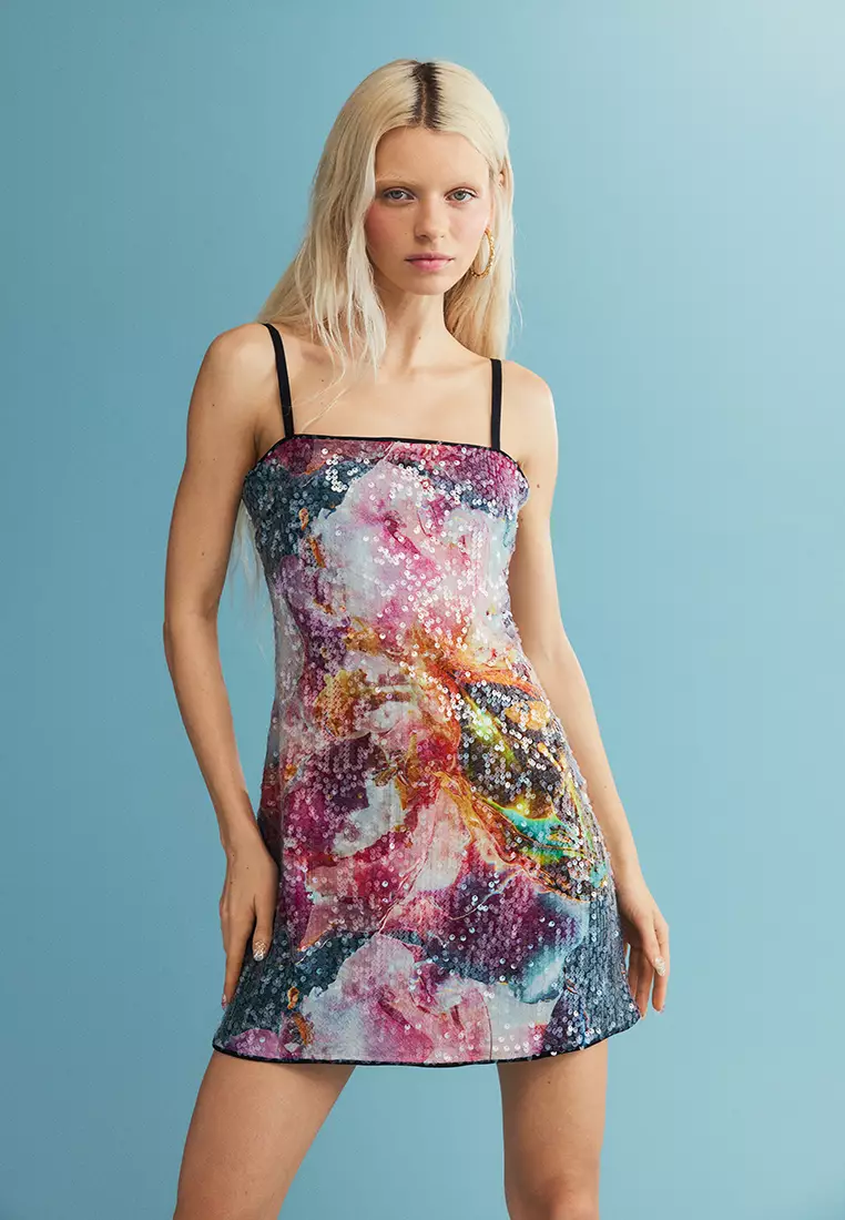 Sequin flower dress