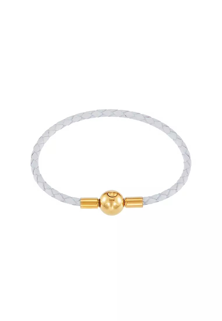 HABIB Leather Bracelet WWGB2291023 (White Color)