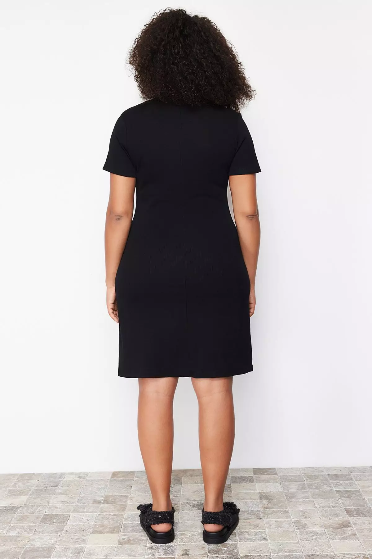 Plus Size Polo Neck Dress