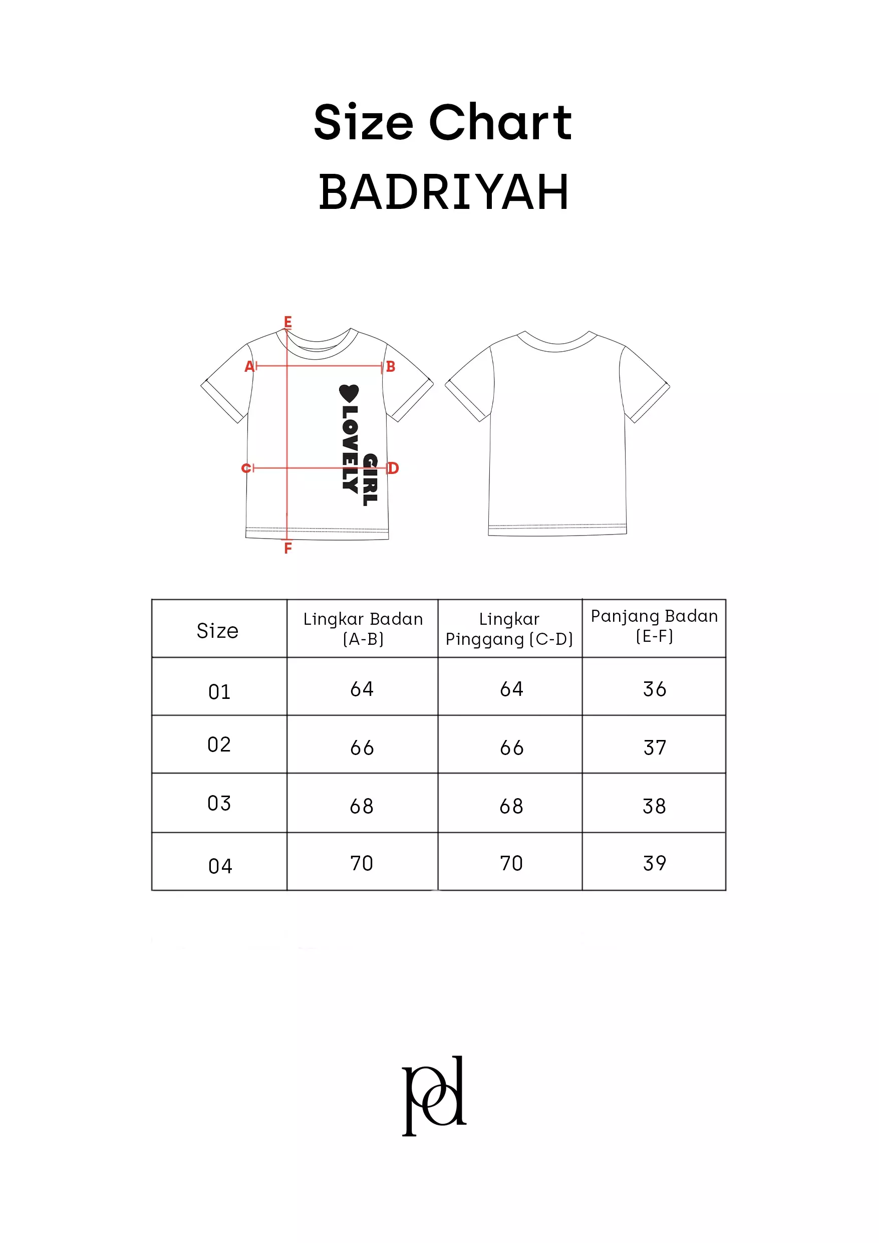 Qna Girl Badriyah T-shirt Pendek Anak Baby Pink