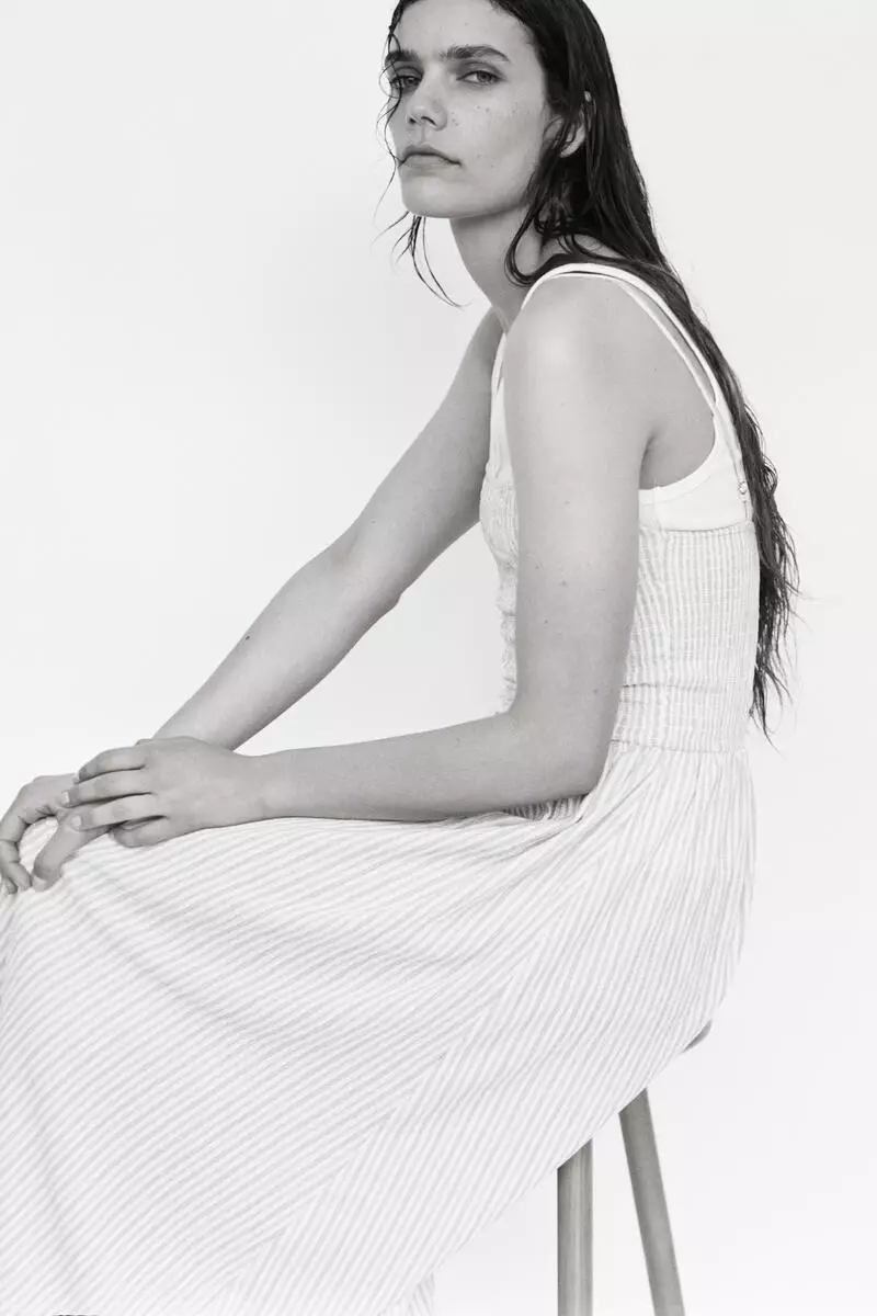 Smocked strappy dress