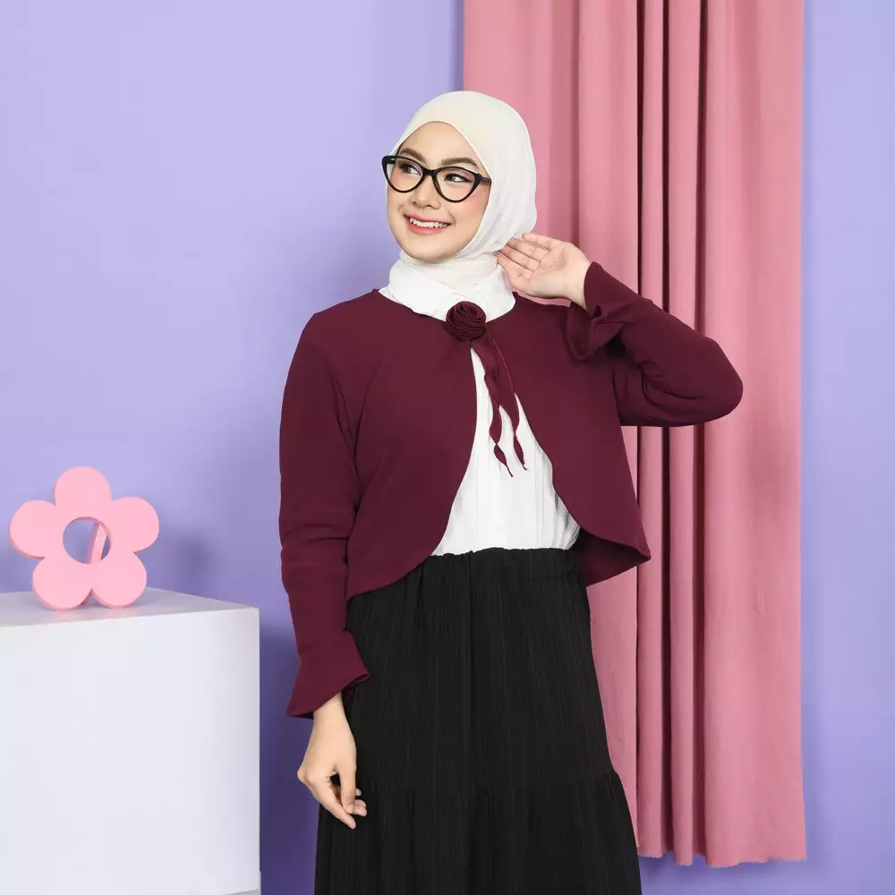 Rose Cardigan - Maroon M19783 R45S1