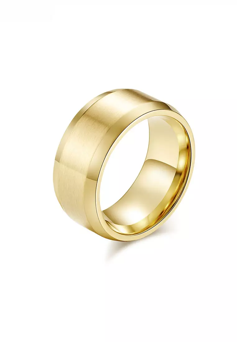 Gold sales steel ring