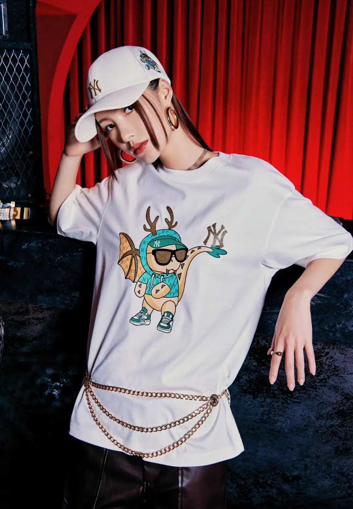 Newyear Dragon Overfit Tshirts - NY Cream