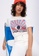 MAJE white and pink and blue Silkscreen Printed T-Shirt 78B7EAAAC224B3GS_4