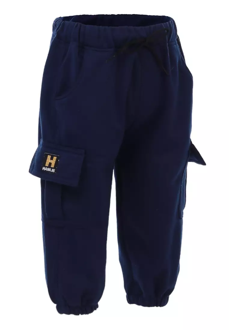 Wileen Celana Cargo Anak Unisex Kid Long Pants Slim Fit Comportable Material Fleece ORIGINAL - Navy