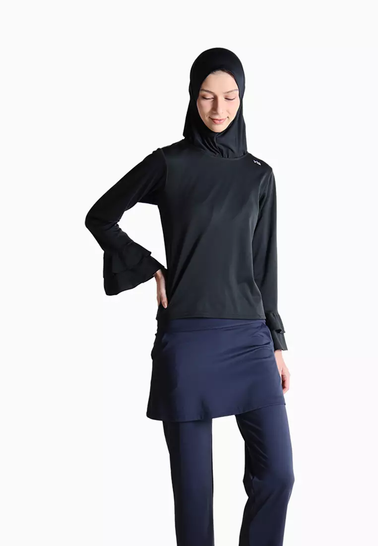 荷叶袖口长袖上衣