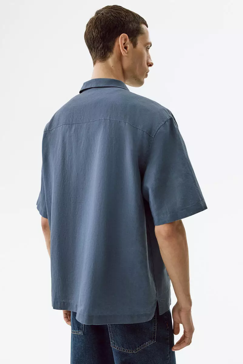 Relaxed Fit Linen-blend resort shirt