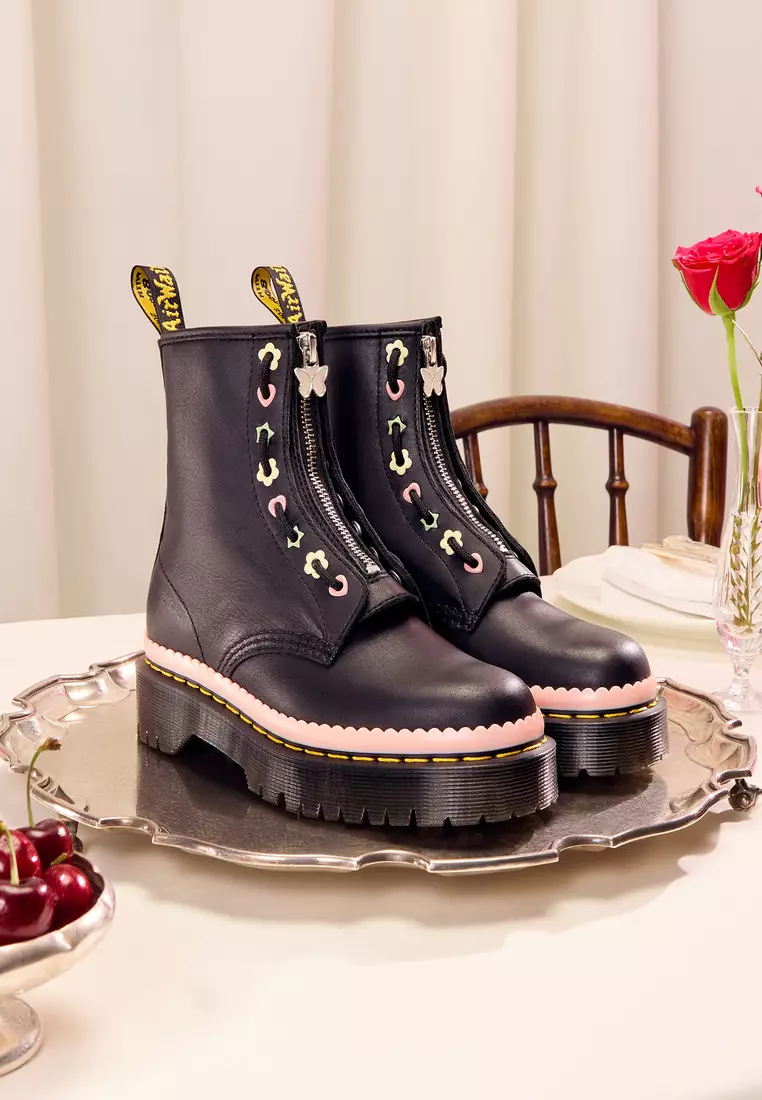 Buy Martens 1460 Pascal Bex Front Zip Leather Black Boots