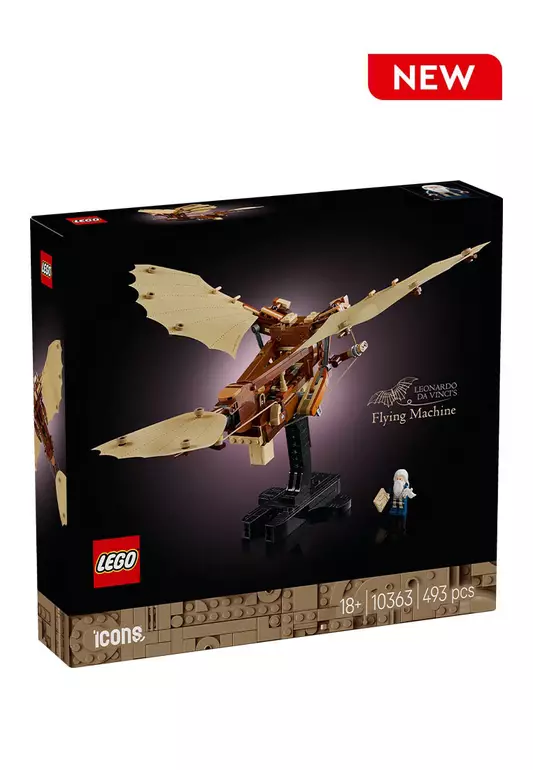 Icons 10363 Leonardo da Vinci's Flying Machine, Age 18+, Building Blocks, 2025 (493pcs)