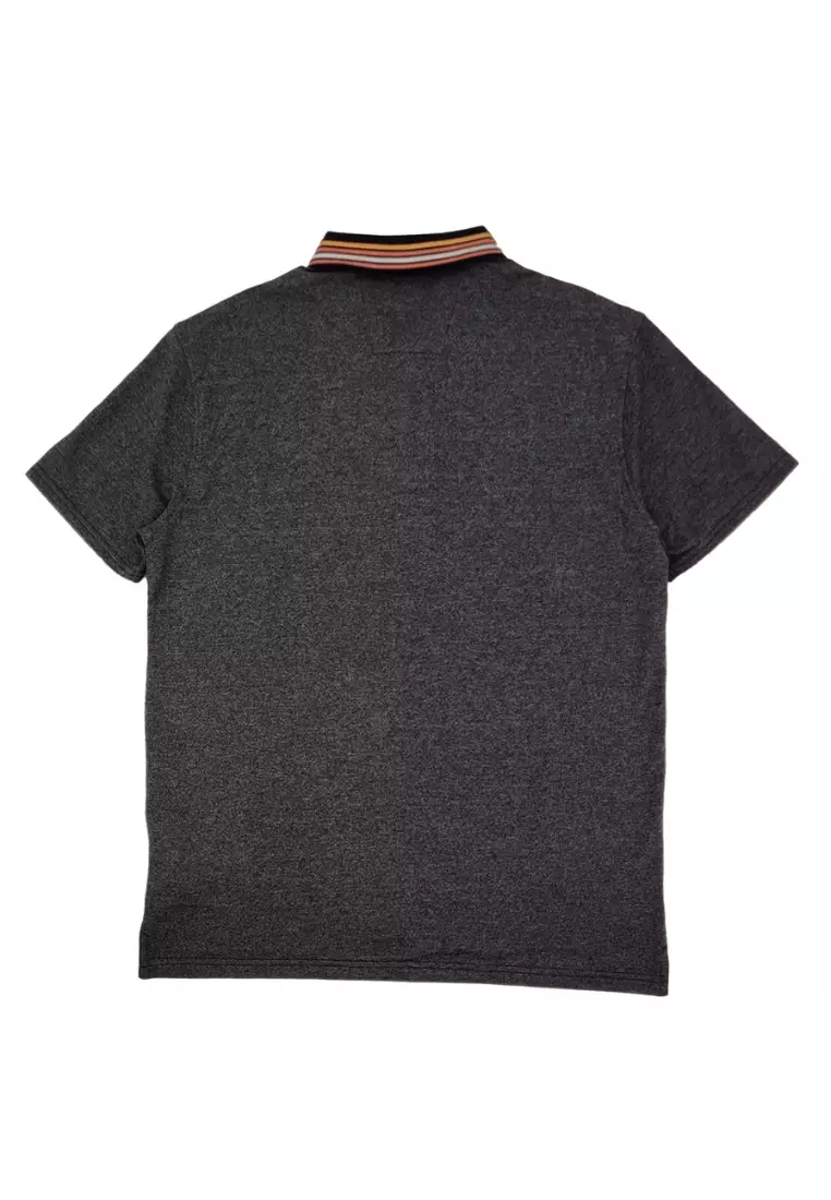 Men's Melange Logo Tipping Polos