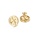 Glamorousky white Simple and Fashion Plated Gold Four-leafed Clover Geometric Round 316L Stainless Steel Stud Earrings with Cubic Zirconia 21FA7AC8589383GS_1