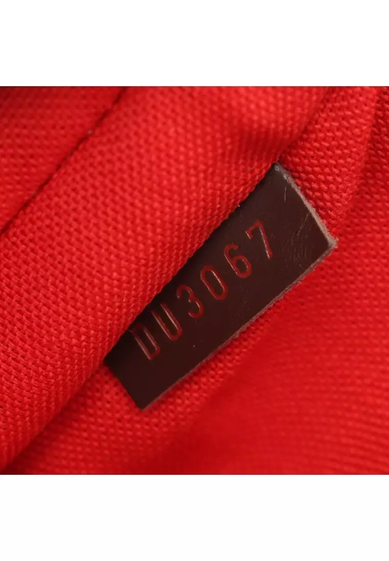 Pre-Loved Louis Vuitton Sophie Damier  ebene 2WAY chain handbag PVC leather Brown