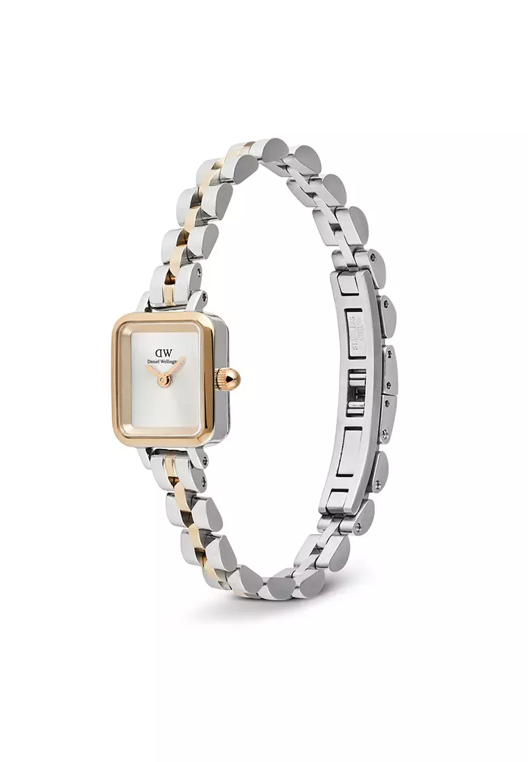 Quadro Mini 3-Link Two Tone Rose Gold - Women Watch stainless steel watch DW Official Authentic Original