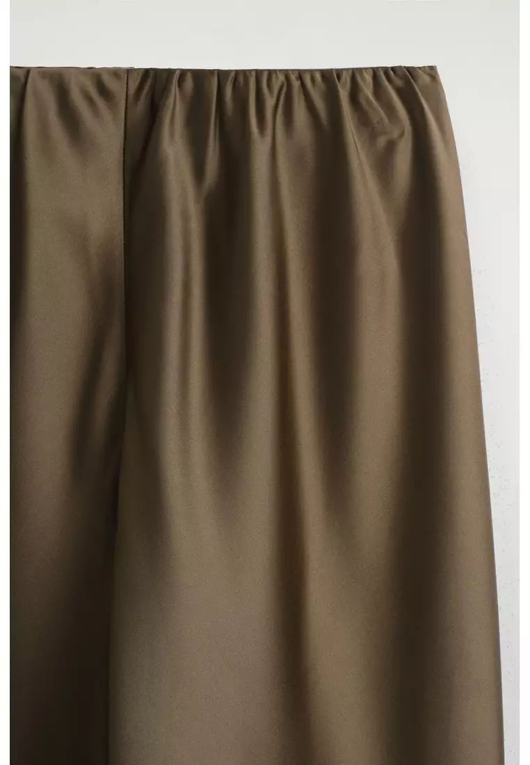 SATIN WIDE-LEG TROUSERS