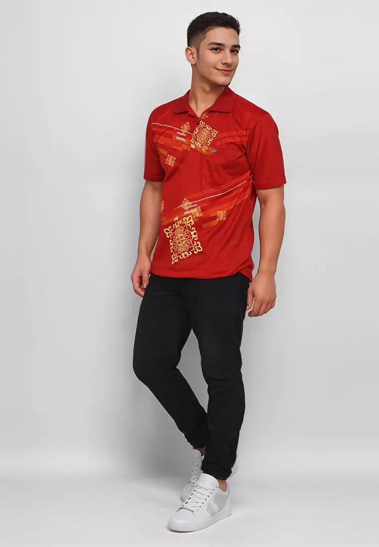 Crocodile DIAMOND 1857 Red | Kaos Kerah Premium Pria Polo Shirt | Relax fit