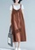 Sunnydaysweety brown Casual Loose Plus Size Suspenders One-Piece Dress A21051337BW FD1D4AAC189B51GS_5