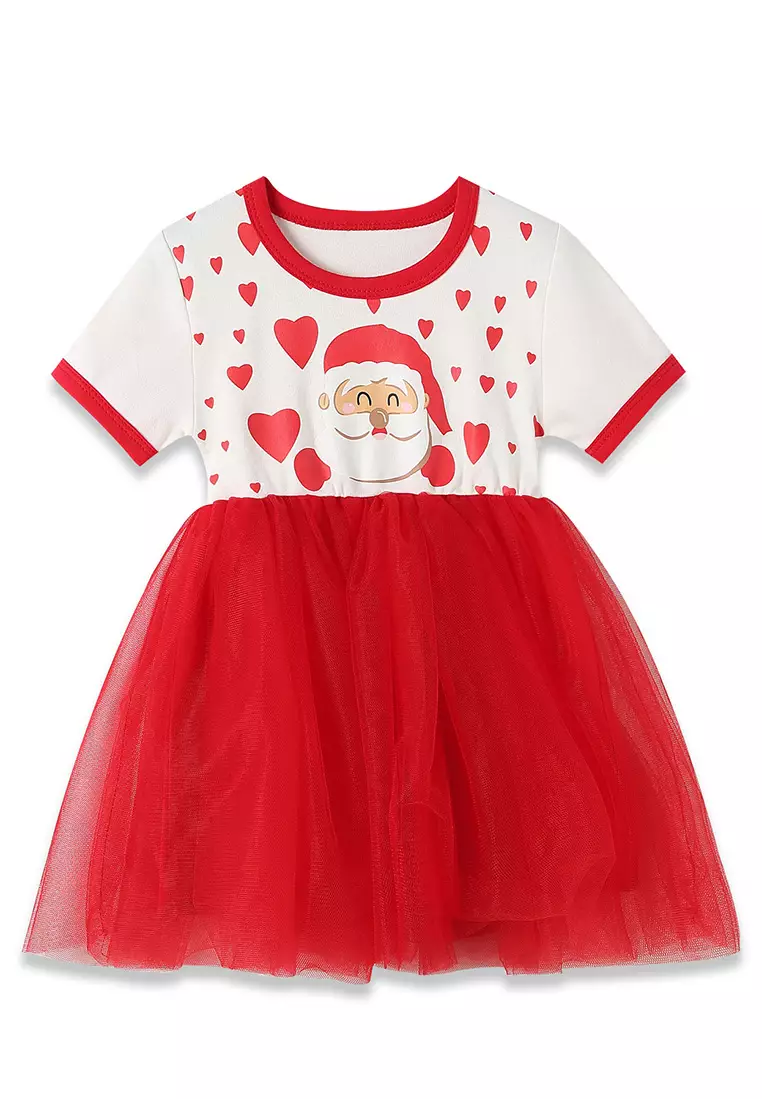 Red and white cheap dresses for kids