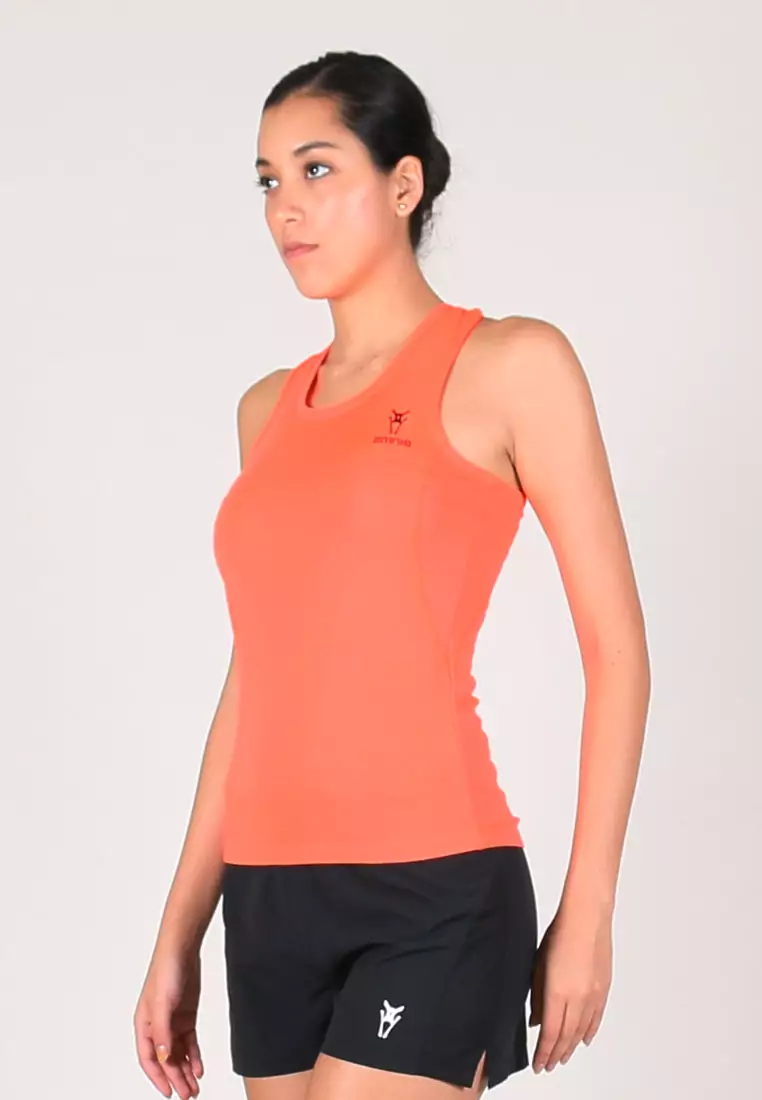 Amnig Women Essential Performance Singlet (Orange)