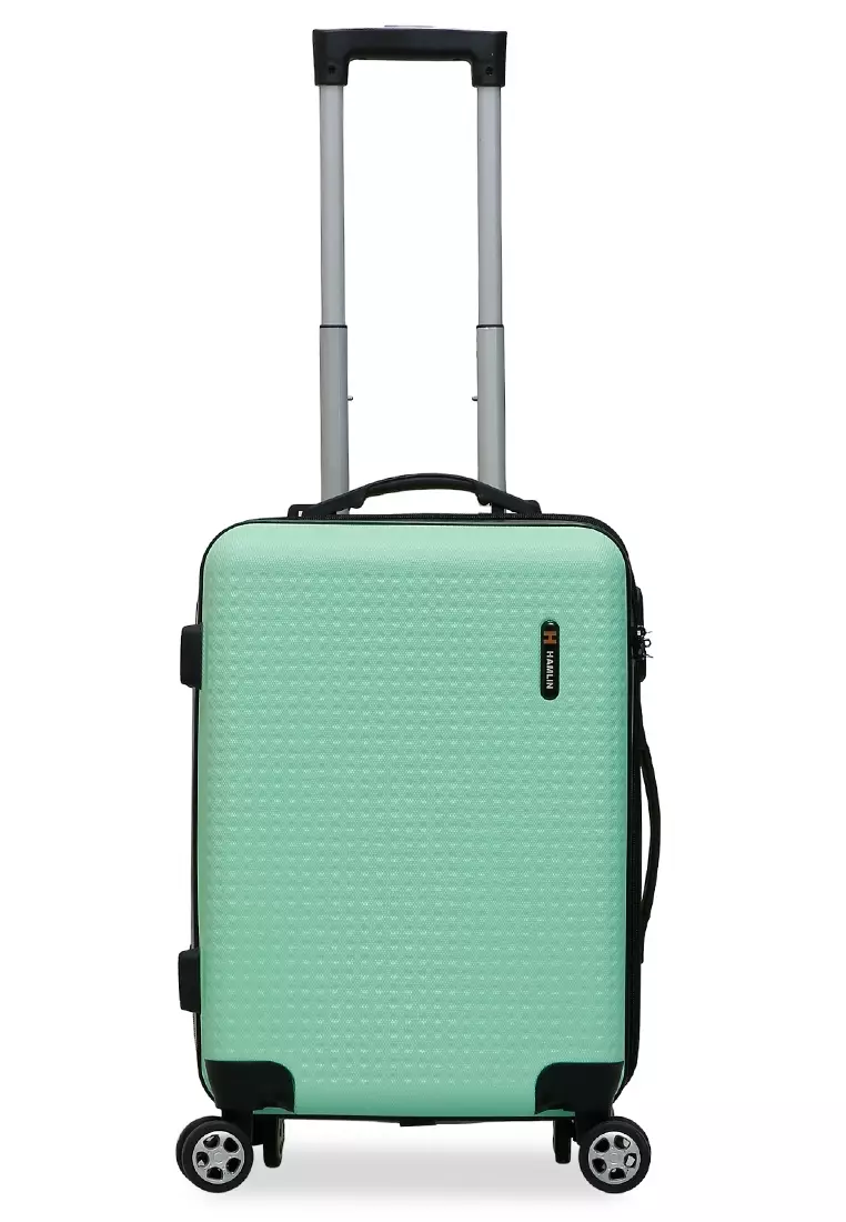Carlton Koper Hardcase Unisex Size 20 Inch Dual Tone Color Large Compartment Suitcase Code Lock System Material ABS+PVC Coated ORIGINAL - Mint Yellow