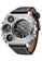 Oulm black and silver OULM Very Large Men's Quartz Watch - 50x58mm - Steel case, Black Dial, Black strap 923B7AC6E12A5FGS_2