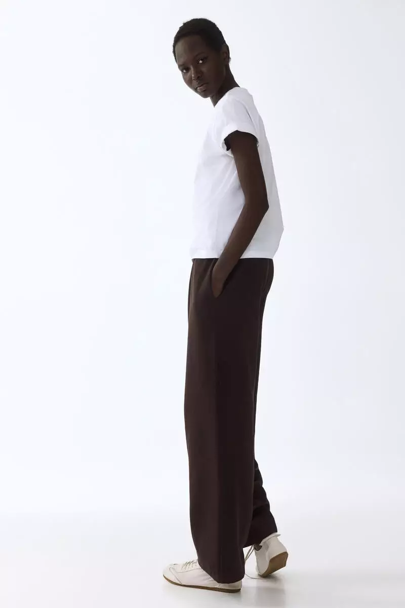 Wide interlock joggers