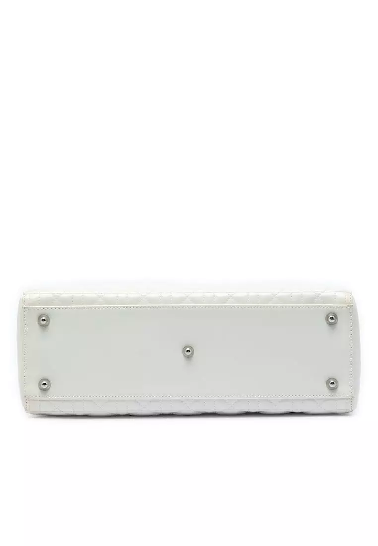 Pre-Loved Dior Large Lambskin Cannage Lady Dior