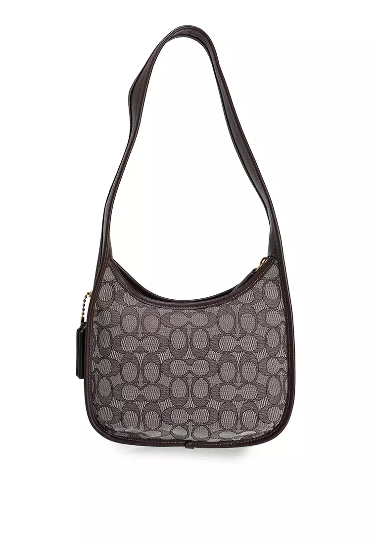 Curve Zip Bag In Signature Jacquard
