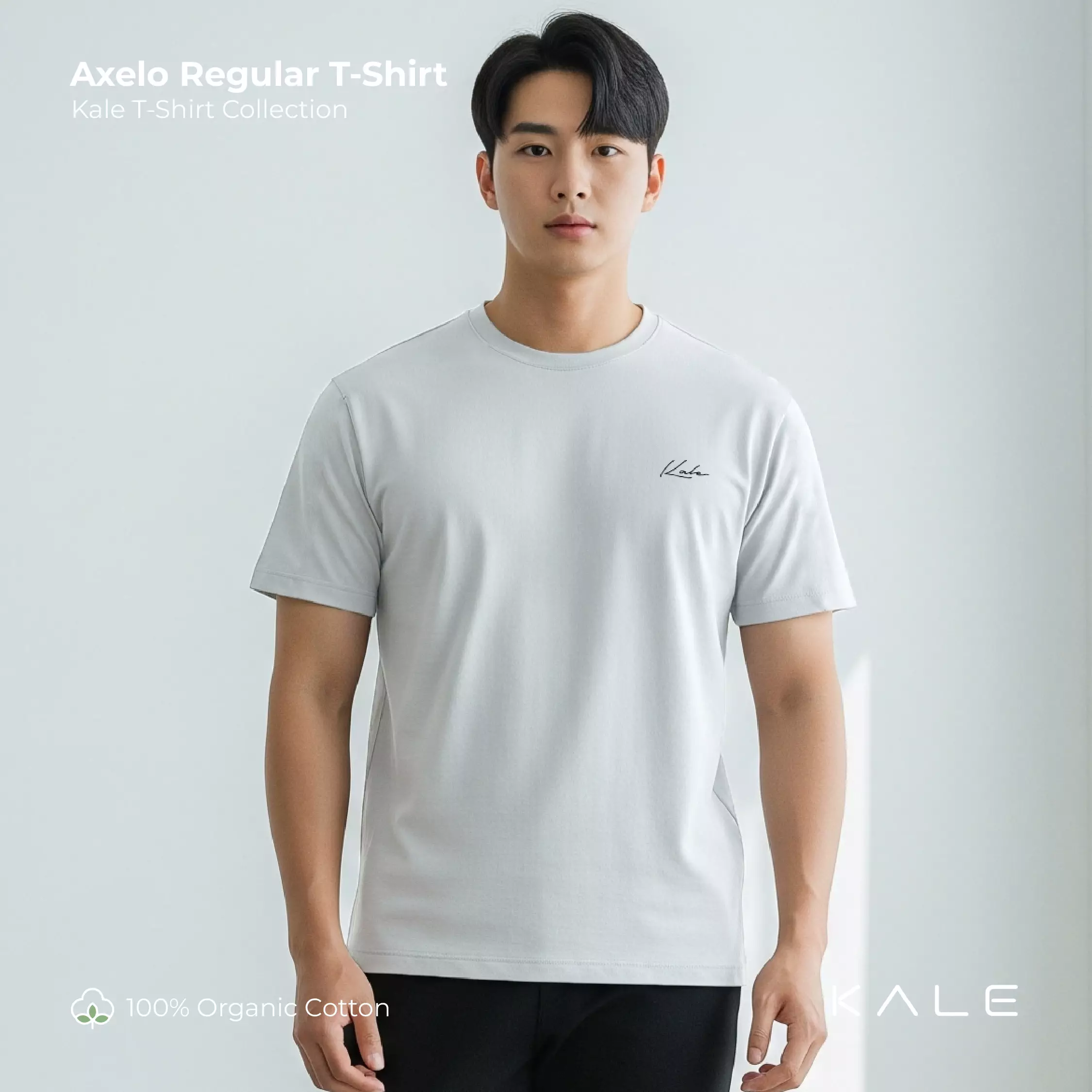 Kale AXELO REGULER WHITE Organic Cotton | T-Shirt Basic