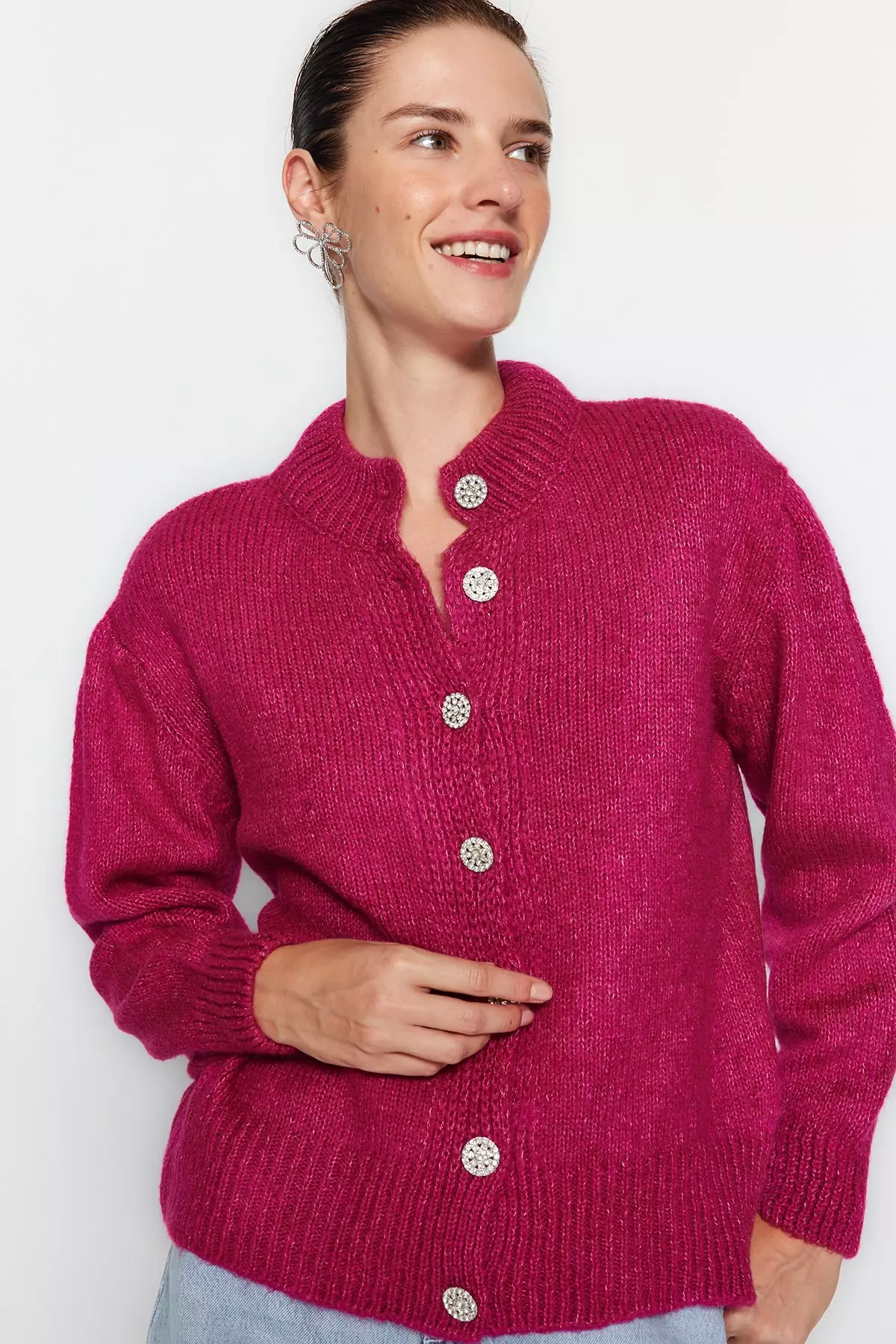 Buy Trendyol Basic Cardigan in Pink 2024 Online