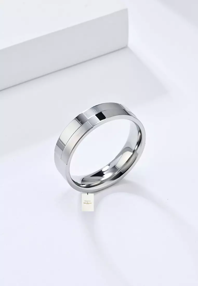 Titanium Steel Dislocation Geometry Ring JW QF-JZ928