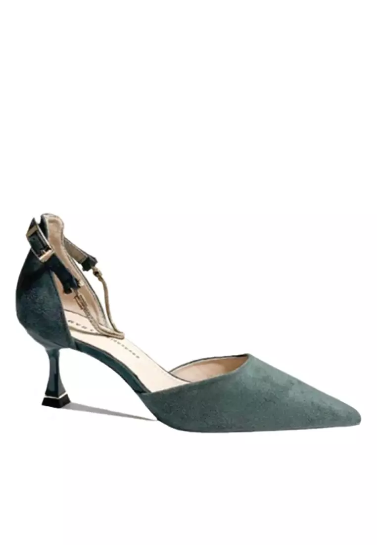 Discount on Twenty Eight Shoes  shoes - SKU: 8cm Metal Buckle Suede High Heels If85707