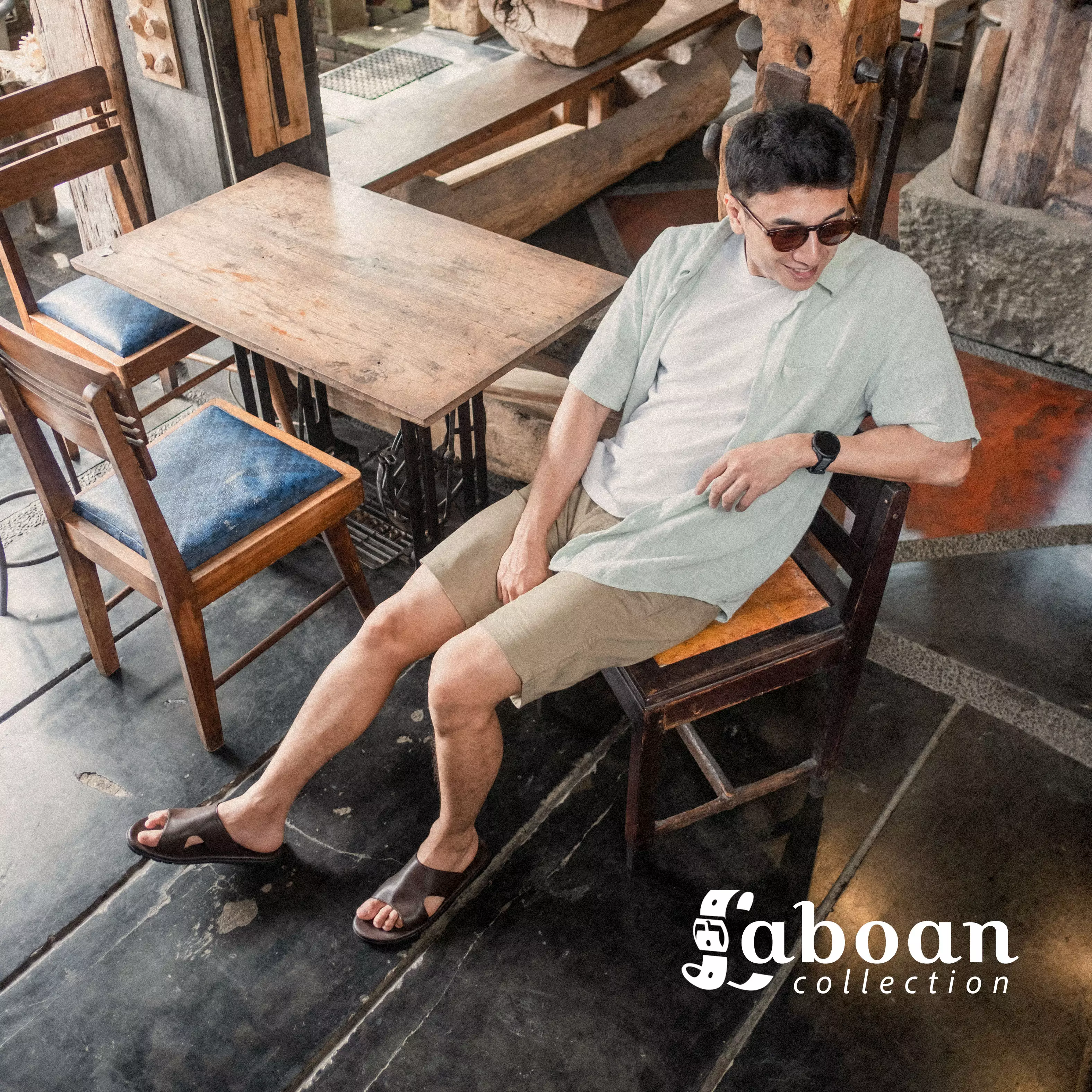 Marhadi Sandal Selop Pria Sendal Kulit Cowok - Laboan Slide