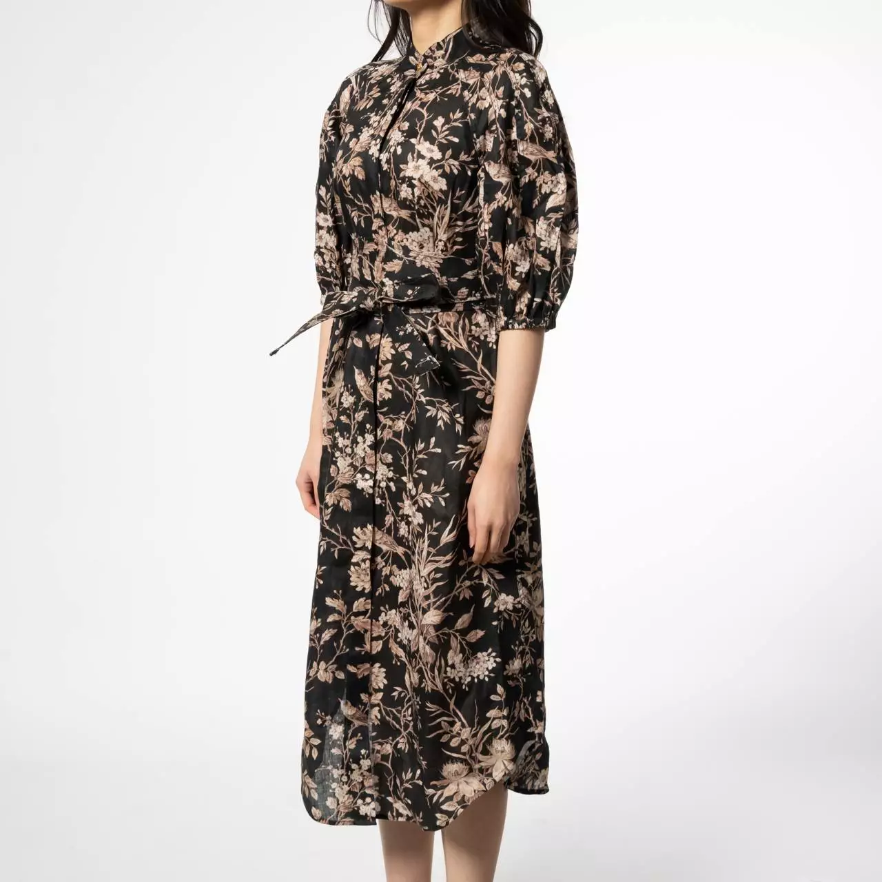 Kaftan Midi Dress Black Mockingbird