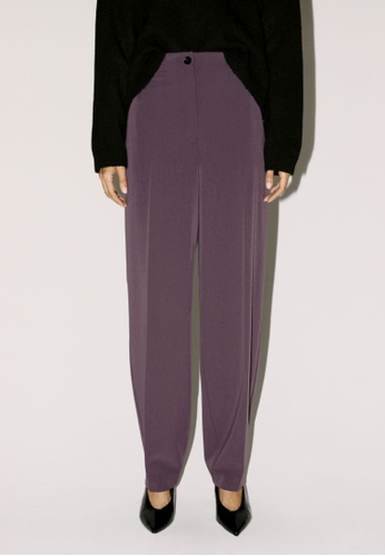 Sisley purple Flared trousers A73EAAA0BBF44AGS_1