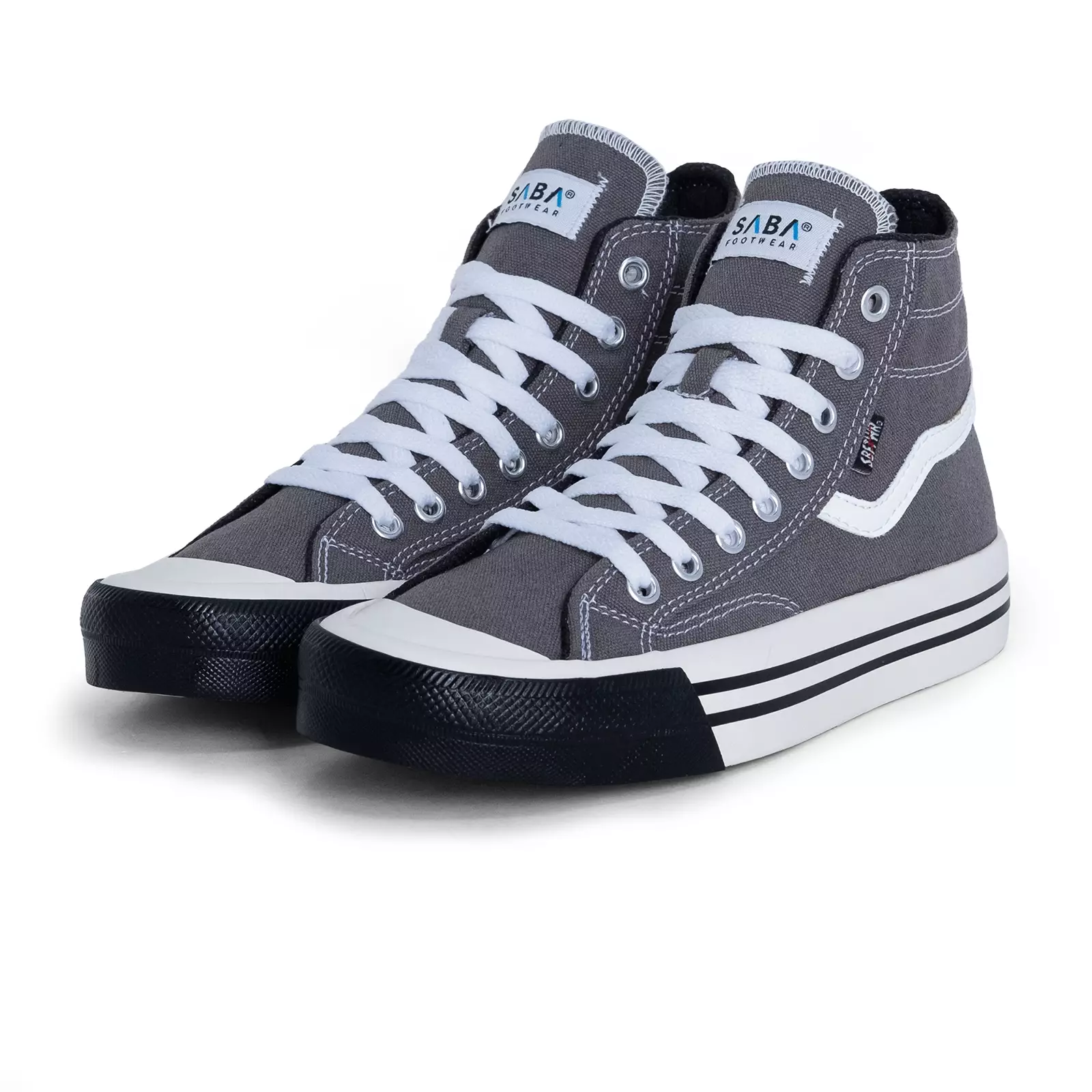 SABA Veloz High Pro Grey White - Sepatu Sneakers Casual Pria Wanita