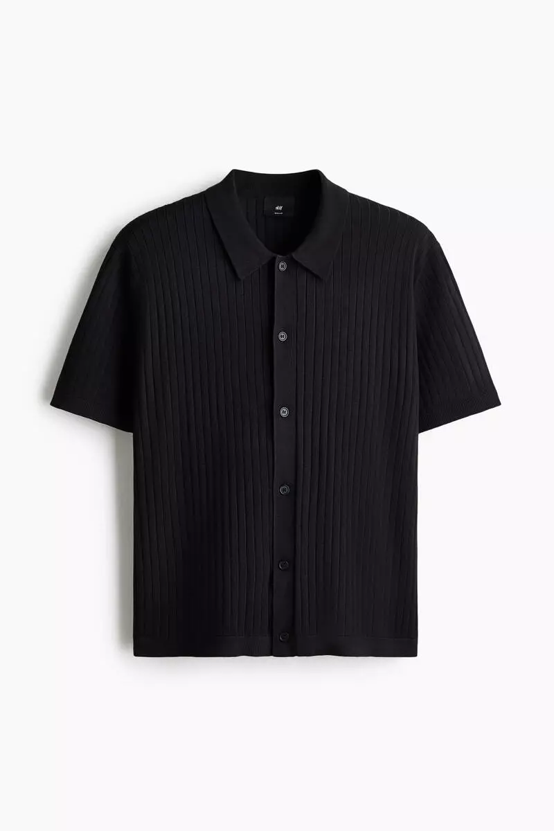 Regular Fit Rib-knit shirt