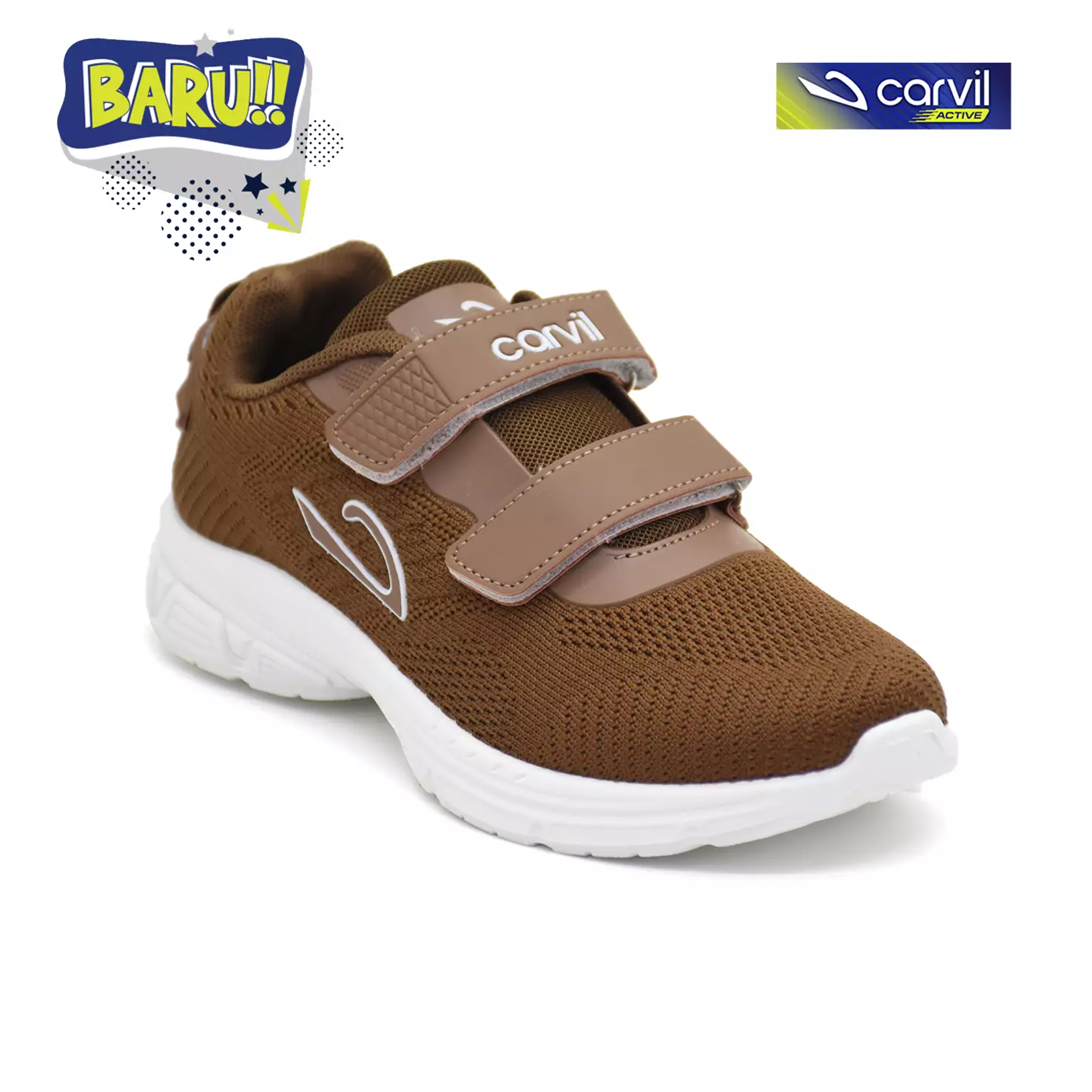 Carvil Sepatu Sekolah Anak Ghani-01 LT Dark Brown