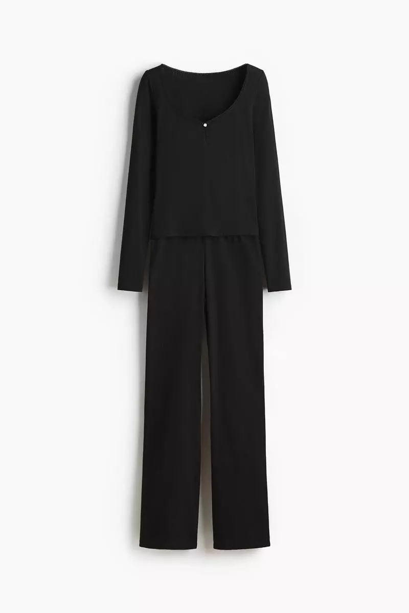 Cotton pointelle pyjamas