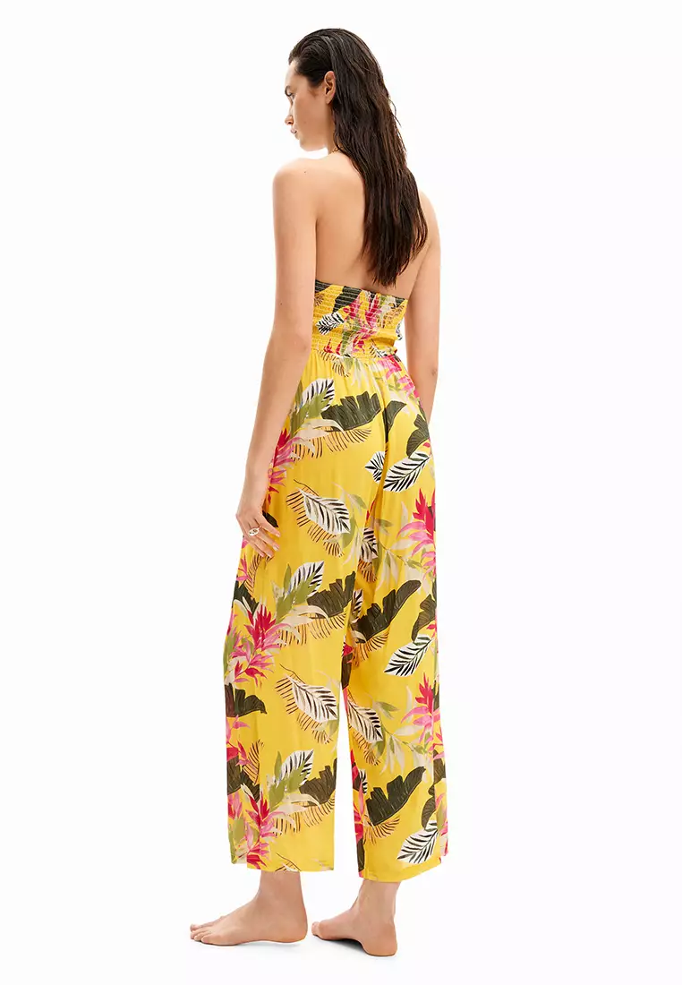 Desigual Woman Tropical halter neck jumpsuit.