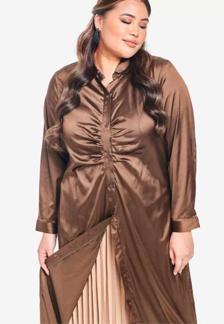 Camden satin shop shirt dress