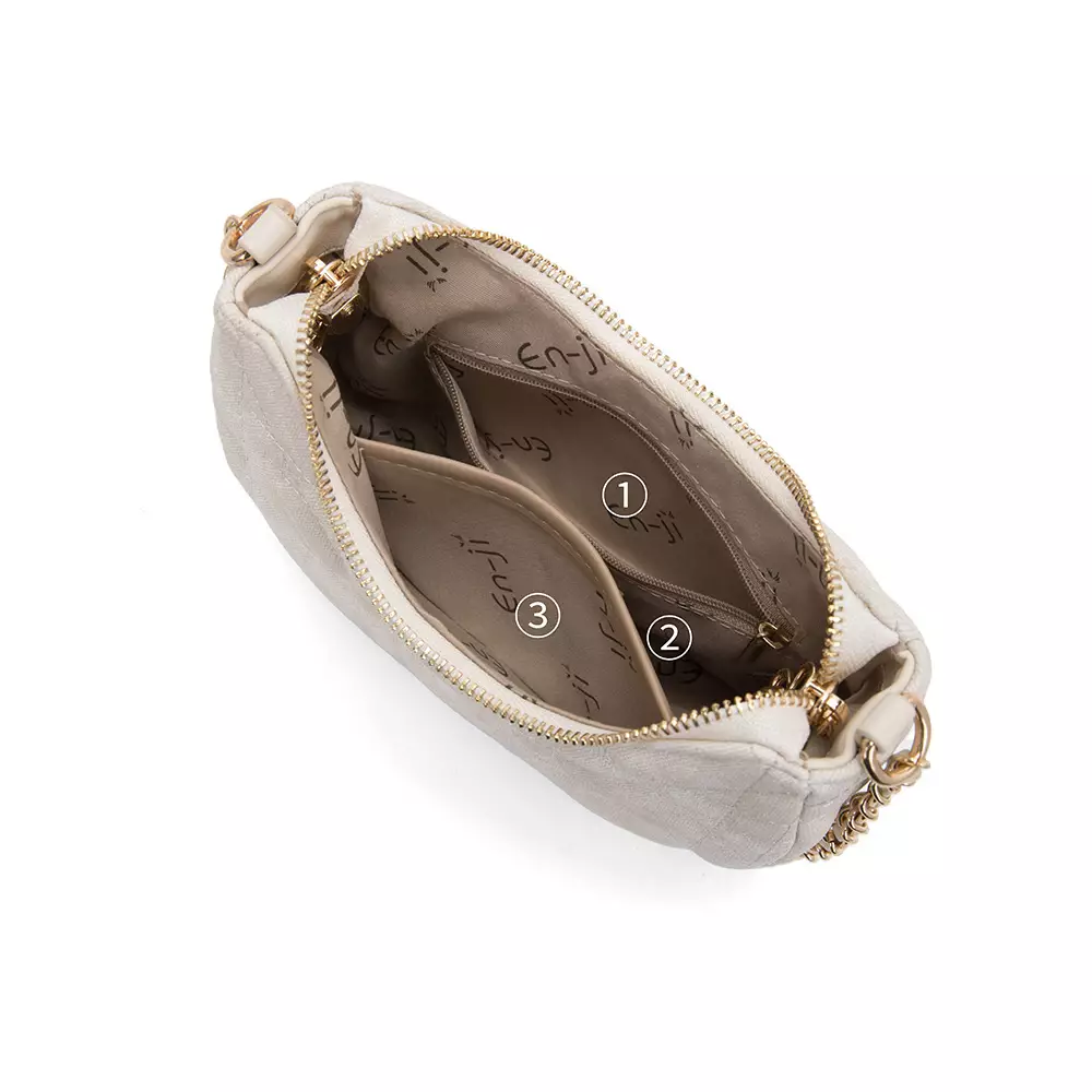 En-ji Ginsa Slingbag Wanita Warna Cream