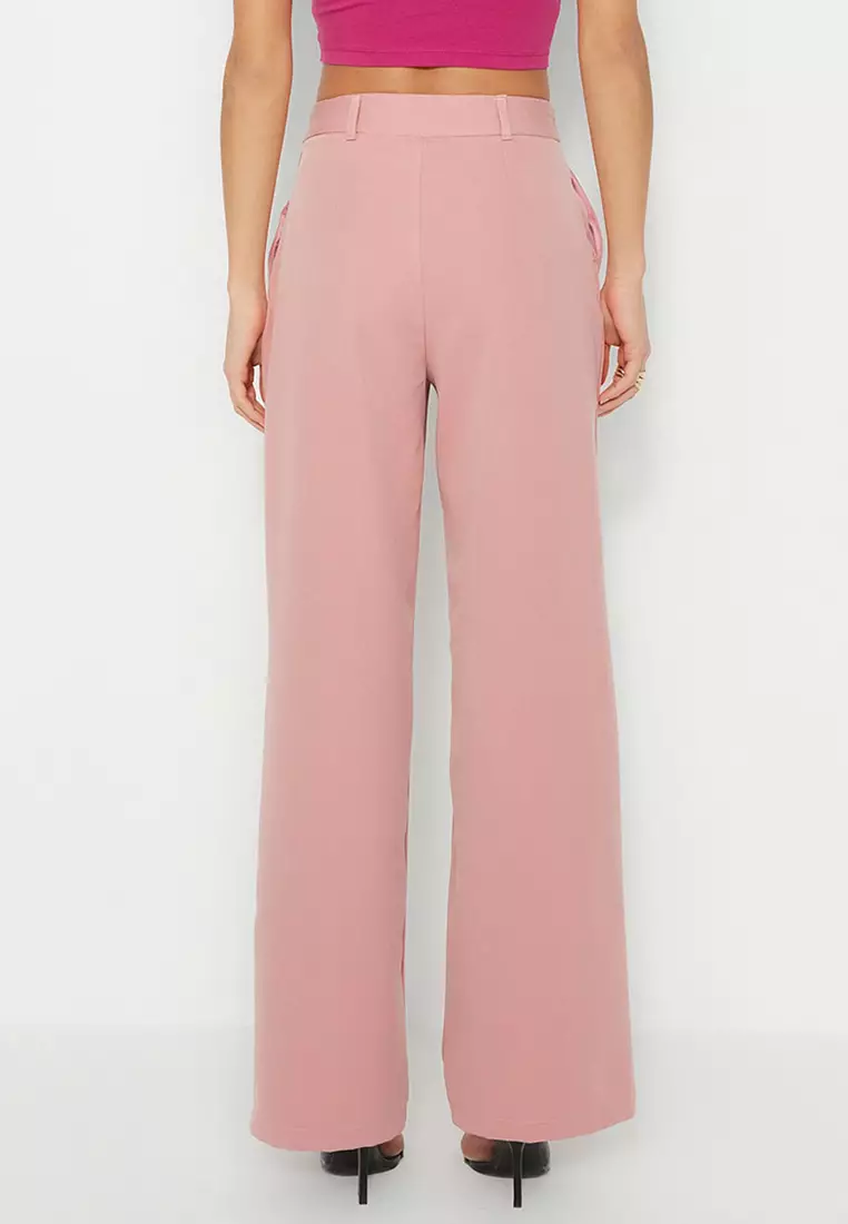 Wide Leg Woven Trousers