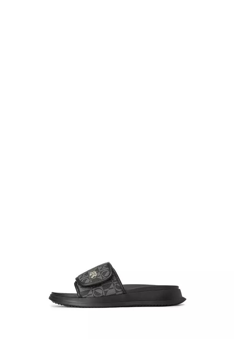 Black Ilaria Slide Sandals