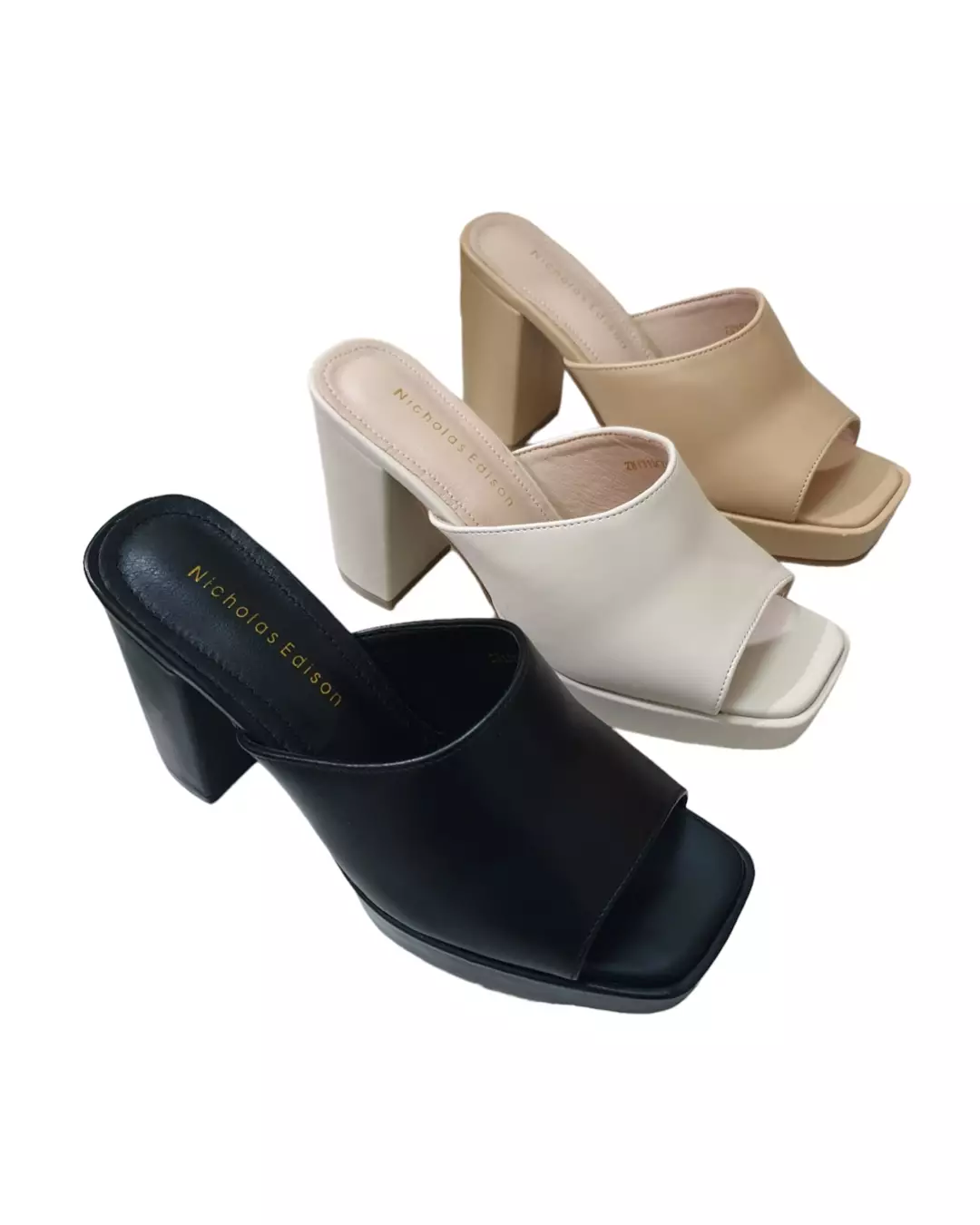 Nicholas Edison Heel Nadine Beige