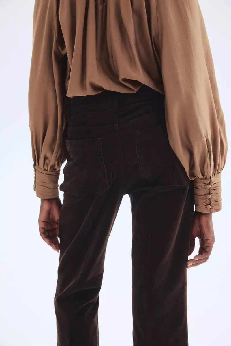 Flared corduroy trousers